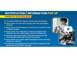 Notification/Information PopUp